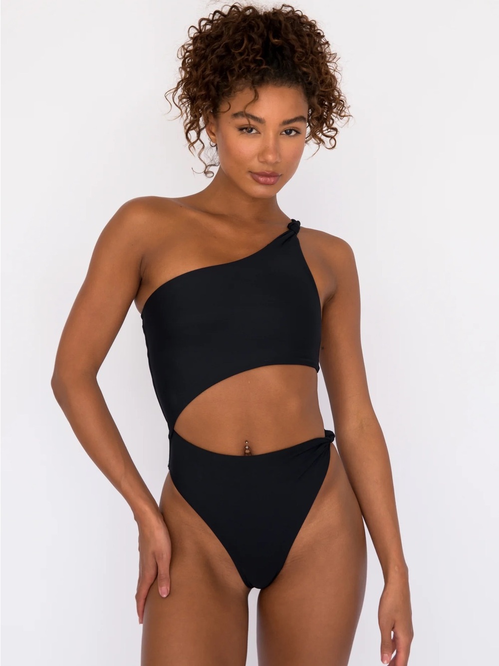 Skatie Nicole Black One-Piece Swimsuit - minor flaw
